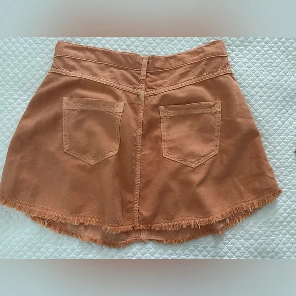 Pilcro Pleated Micro Denim Skirt in Orange Size 12 NWT - Picture 12 of 12